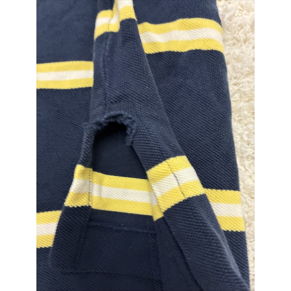 Polo Ralph Lauren Mens Polo Shirt Short Sleeve Navy/Yellow Striped Size XXL - Picture 7 of 10